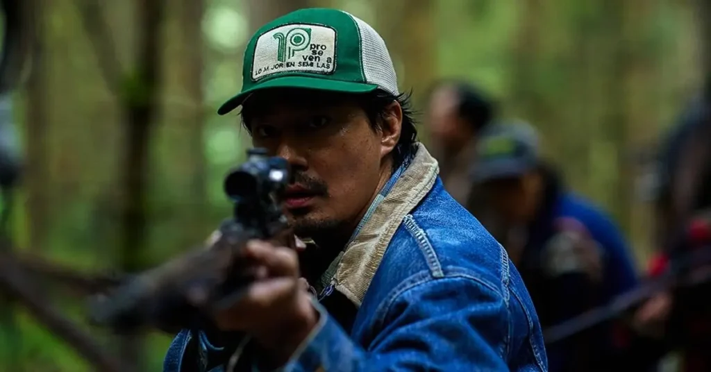 Zo In-sung em cena de Hope: O Primeiro Impacto (2026), filme de ficção científica e suspense dirigido por Na Hong-jin