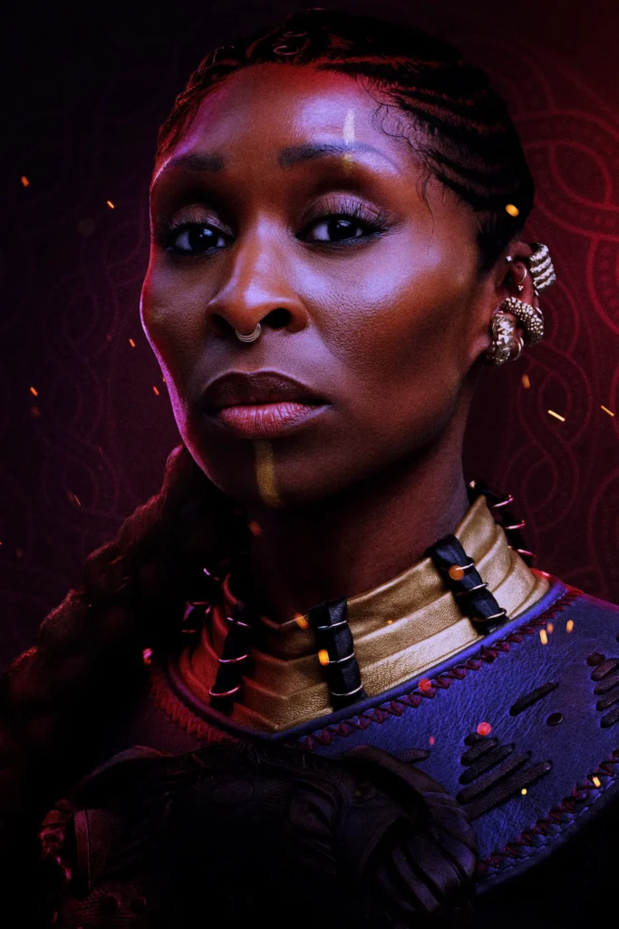 Almirante Kaea (Cynthia Erivo) em pôster oficial de Filhos de Sangue e Osso