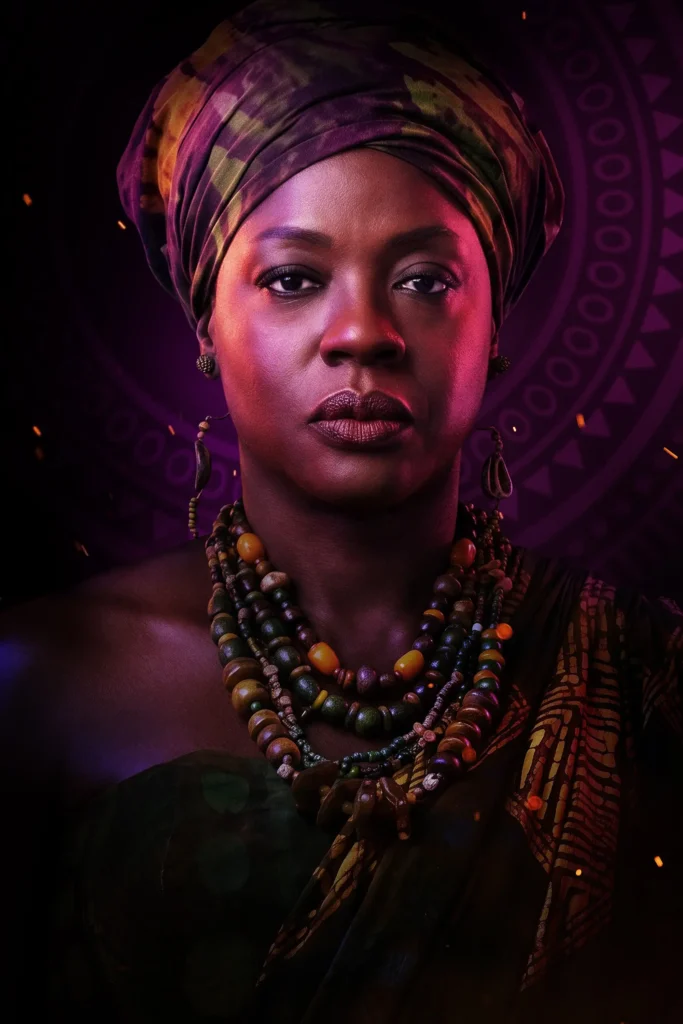 Mama Agba (Viola Davis) em pôster oficial de Filhos de Sangue e Osso