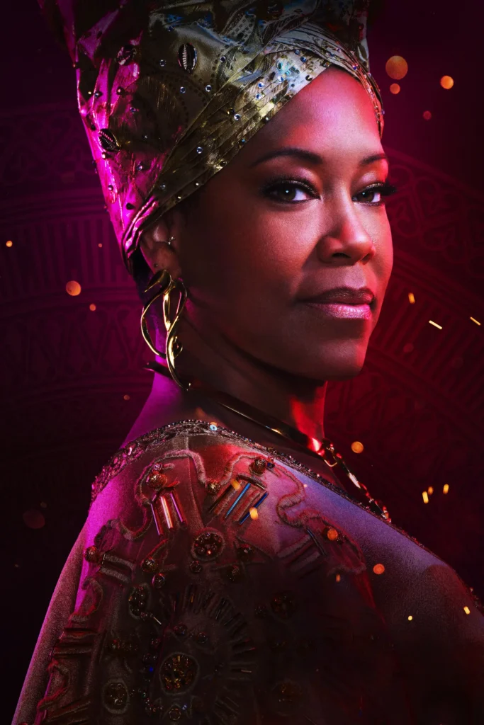 Rainha Nehanda (Regina King) em pôster oficial de Filhos de Sangue e Osso