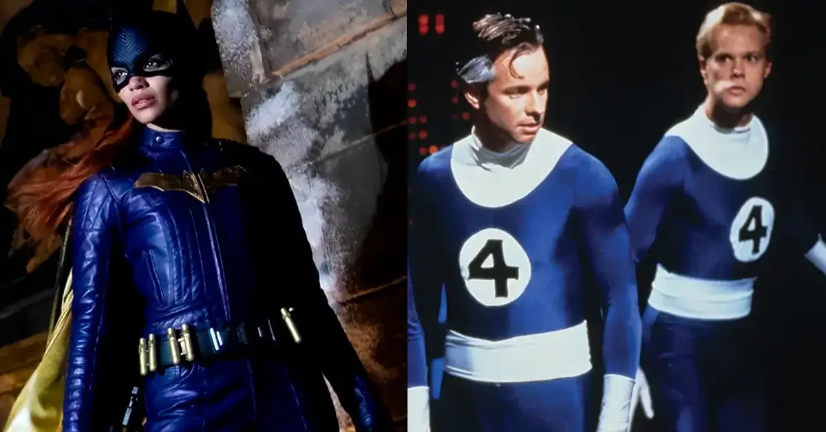 Batgirl e The Fantastic Four (1994), dois dos filmes concluídos que nunca foram lançados oficialmente pelos estúdios