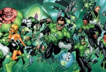 10 HQs para ler antes de assistir "Lanternas": imagem com Hal Jordan, John Stewart e outros integrantes do Corpo dos Lanternas Verdes