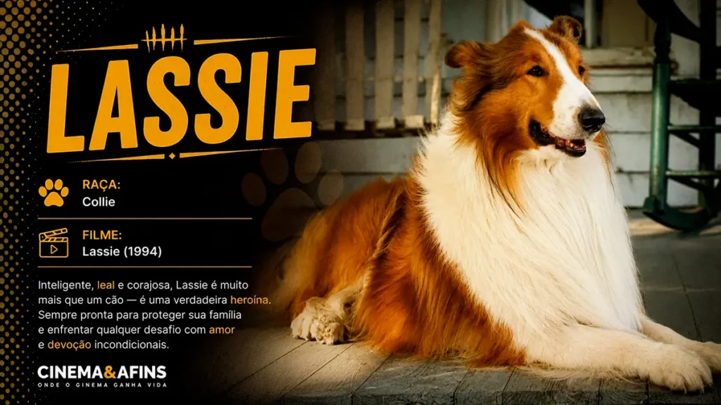 Lassie, a famosa cadela da raça Collie, personagem de filmes, séries e livros