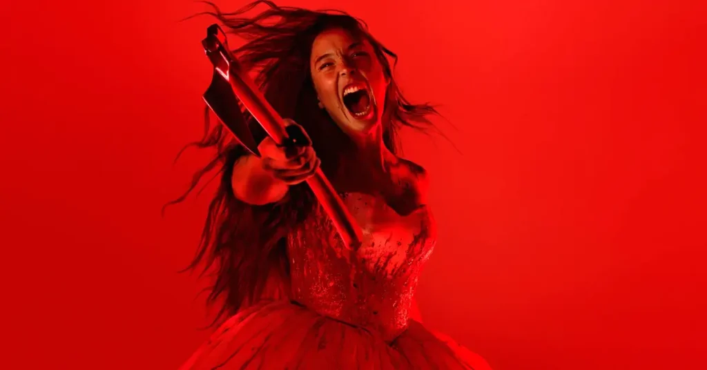 Ella Beatty como Lizzie Borden em cena do trailer de MONSTRO: A História de Lizzie Borden, quarta temporada da série antológica da Netflix