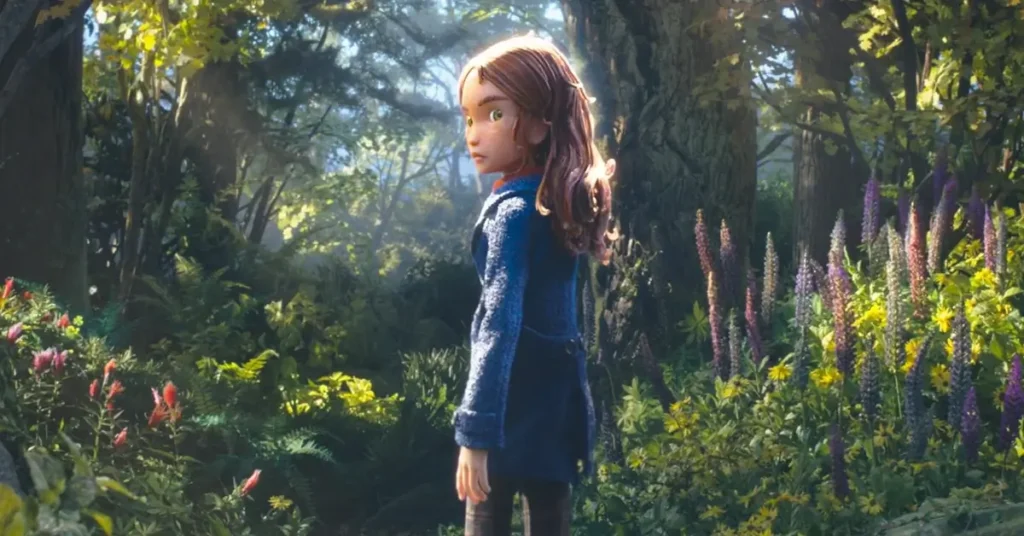Peyton Elizabeth Lee como Prue McKeel em O Bosque Selvagem (Wildwood), animação em stop-motion dirigida por Travis Knight.