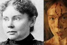 Comparação entre Lizzie Borden e Ella Beatty, mostrando os personagens reais de Monstro: A História de Lizzie Borden na série da Netflix.