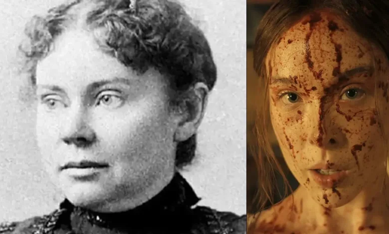 Comparação entre Lizzie Borden e Ella Beatty, mostrando os personagens reais de Monstro: A História de Lizzie Borden na série da Netflix.
