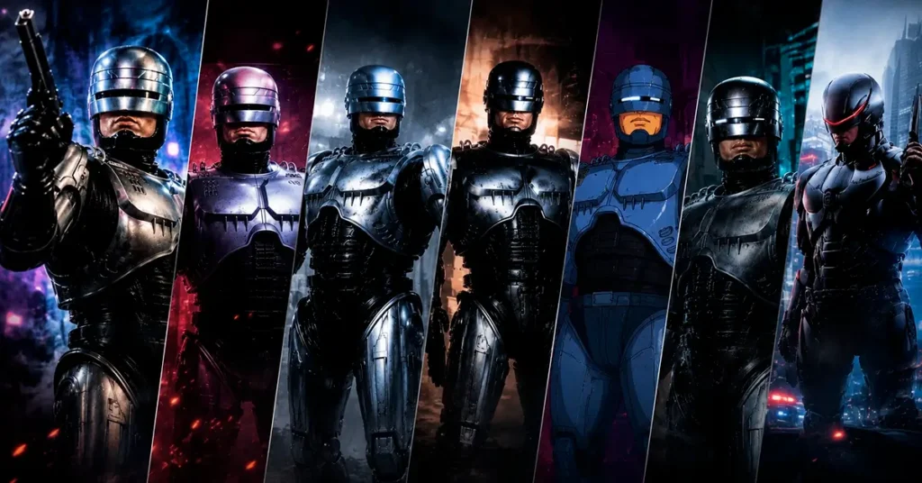 RoboCop em diferentes versões da franquia reunidas em montagem cinematográfica