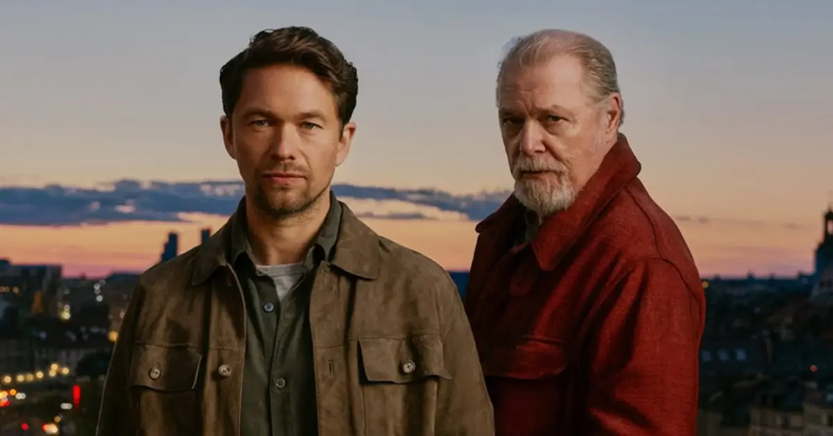 Peter Andersson e Jakob Oftebro em cena da série Sacrifício de Sangue (2026), suspense policial da Netflix que estreia em 20 de agosto de 2026.