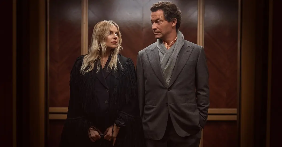 Dominic West e Sienna Miller em cena da série War (2026)