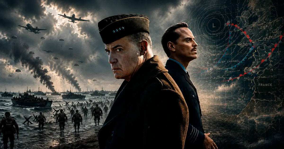 A história real por trás de "Pressão" (2026), com James Stagg e a invasão do Dia D representados em uma composição cinematográfica