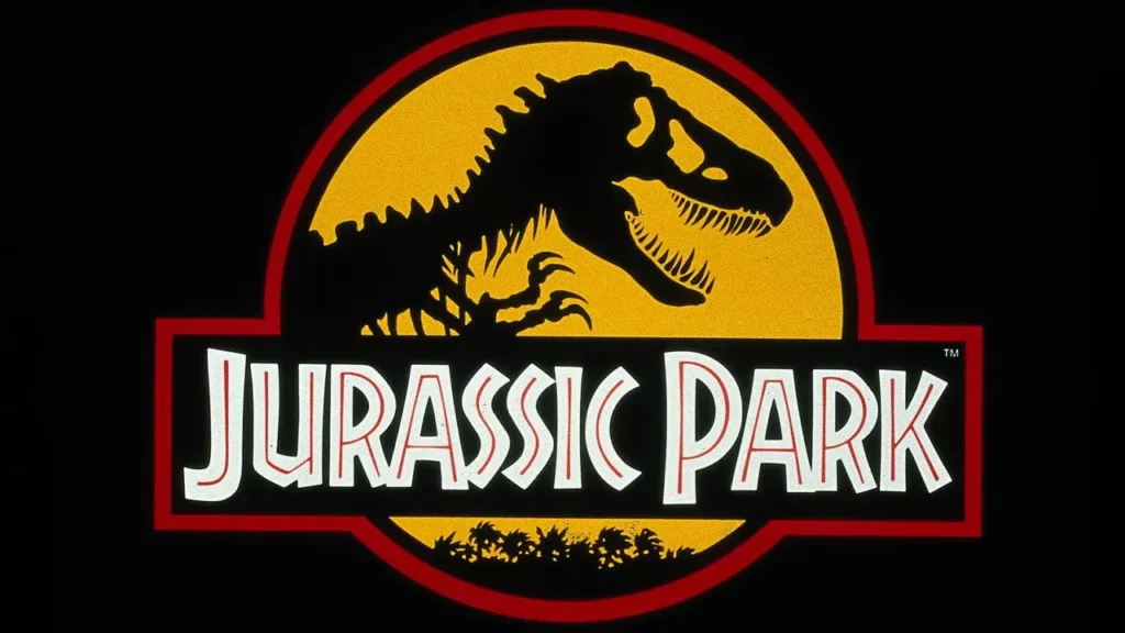 Logotipo de Jurassic Park, marca que ajudou a tornar o filme reconhecível e impulsionou sua bilheteria