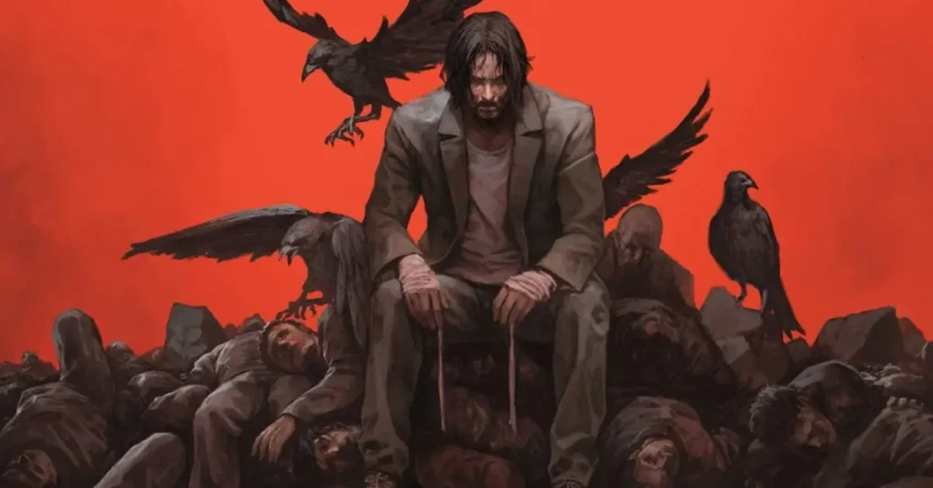 Keanu Reeves em BRZRKR, história em quadrinhos criada pelo ator e Matt Kindt