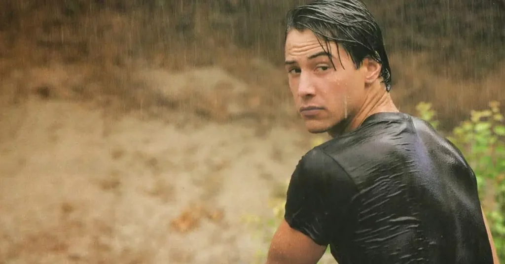Keanu Reeves como Johnny Utah em Caçadores de Emoção