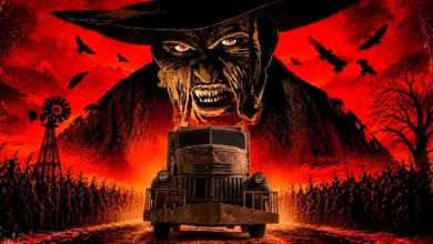 Creeper de Olhos Famintos em cena de terror, personagem cuja origem permanece um mistério na franquia