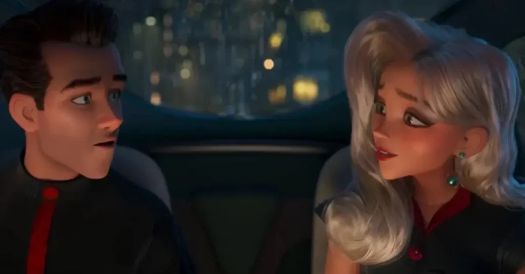 Sam Rockwell e Scarlett Johansson como Ray Gunn e Venus Nova em cena da animação da Netflix