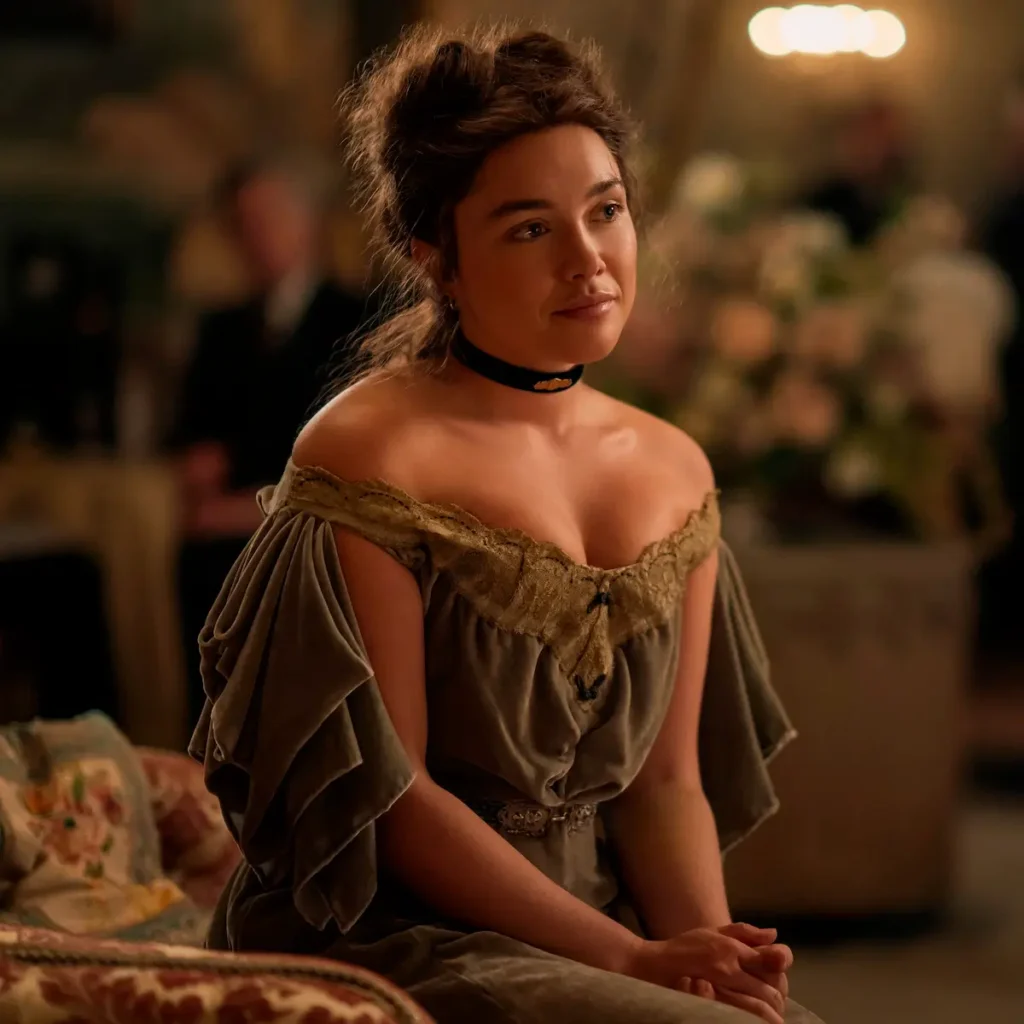 Florence Pugh como Cathy Ames em A Leste do Éden, minissérie da Netflix