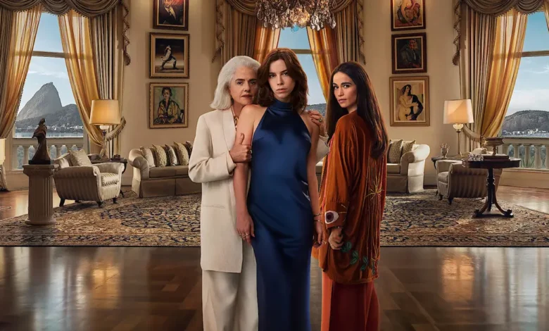 Marieta Severo, Alice Wegmann e Nanda Costta em imagem de Dom de Iludir, nova série brasileira da Netflix