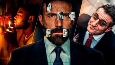 Imagem de destaque com cenas de Cartas de Redenção, Sobrevivência e Colisão Implacável, filmes da Netflix em outubro de 2026